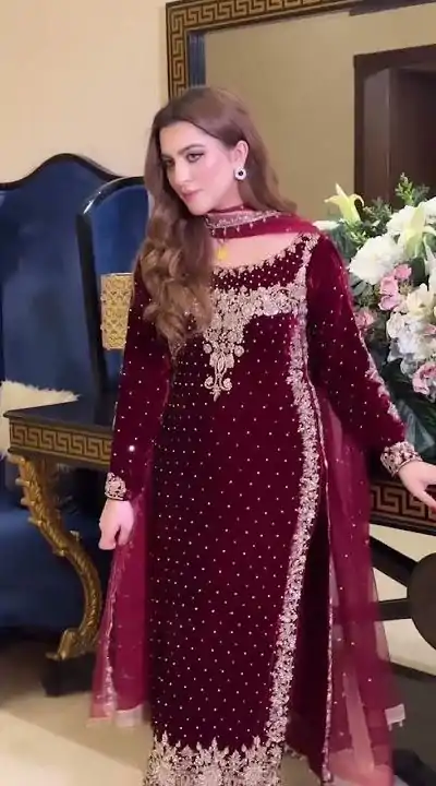 NSR 818 Marron Violet Color Heavy Embroidery Sequence Straight Suit Casual, Wedding, Party, Festive, Events Etc.4-6 Working Days @2199/- only | Casual Suits, Jump Suits, Creative suits, Designer Suits, Palazzo Suits, Party Wear Suits, Patiala Suits, Salwar suit, Straight Suits