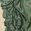 Fantastic Green Color fabric having handwork With Work Saree