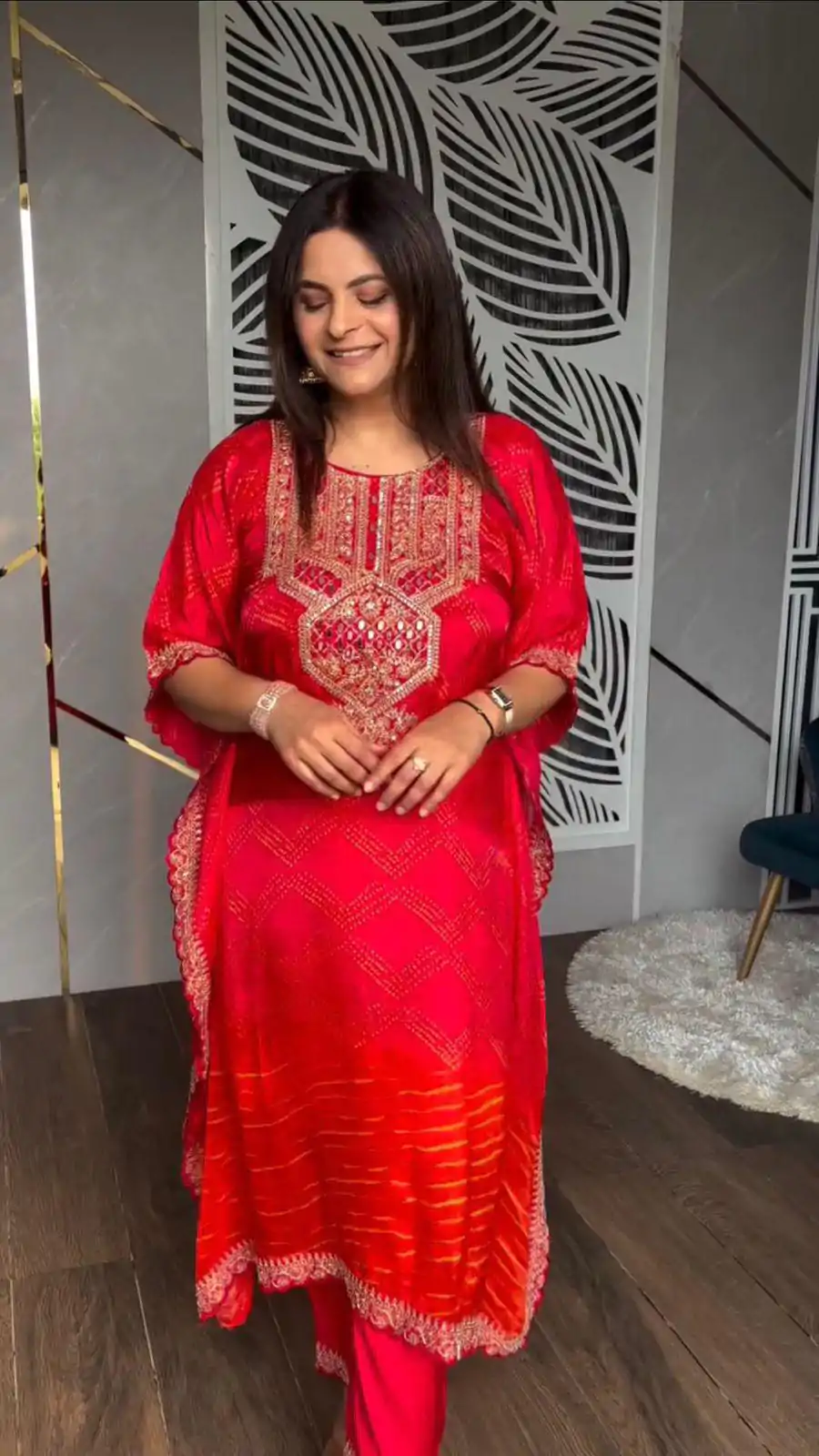 LG 1882 Rani Pink Color Embroidered Chine Stich Work Real Mirror Kurti Casual, Wedding, Party, Festive, Events Etc. 4-6 Working Days @2049/- | Bollywood Kurti, Creative Kurtis, Designer Kurti, Kurti, Party Wear Kurti, Selfie Kurti