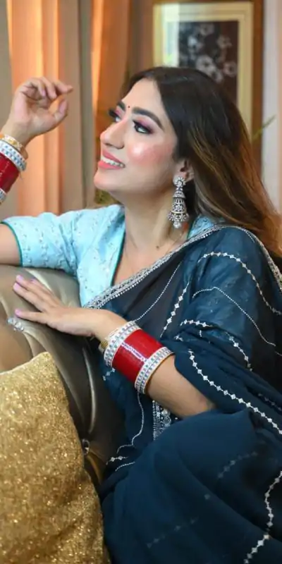 SSS Navy Blue Georgette Work Georgette With Embroidery Work Saree Casual, Party Wear, Wedding, Events Etc.4-6 Working Days@ 2199/- only | Embroidered Sarees, Bollywood Sarees, Creative Sarees, Designer Sarees, Ethnic Saree, Modern Digital sarees, Party Wear Sarees, Sarees