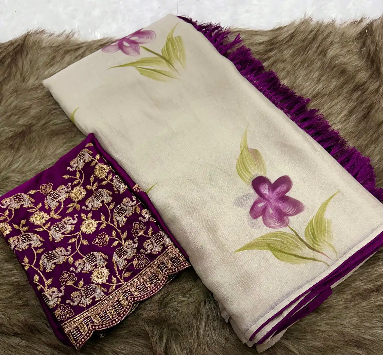 SSS 590 Cream Color Georgette Embroidery Sequence work Sequence lace Casual, Wedding, Festive, Events . Expected Delivery  4-6 Working Days @1699/- only | Embroidered Sarees, Bollywood Sarees, Creative Sarees, Designer Sarees, Ethnic Saree, Modern Digital sarees, Party Wear Sarees, Sarees
