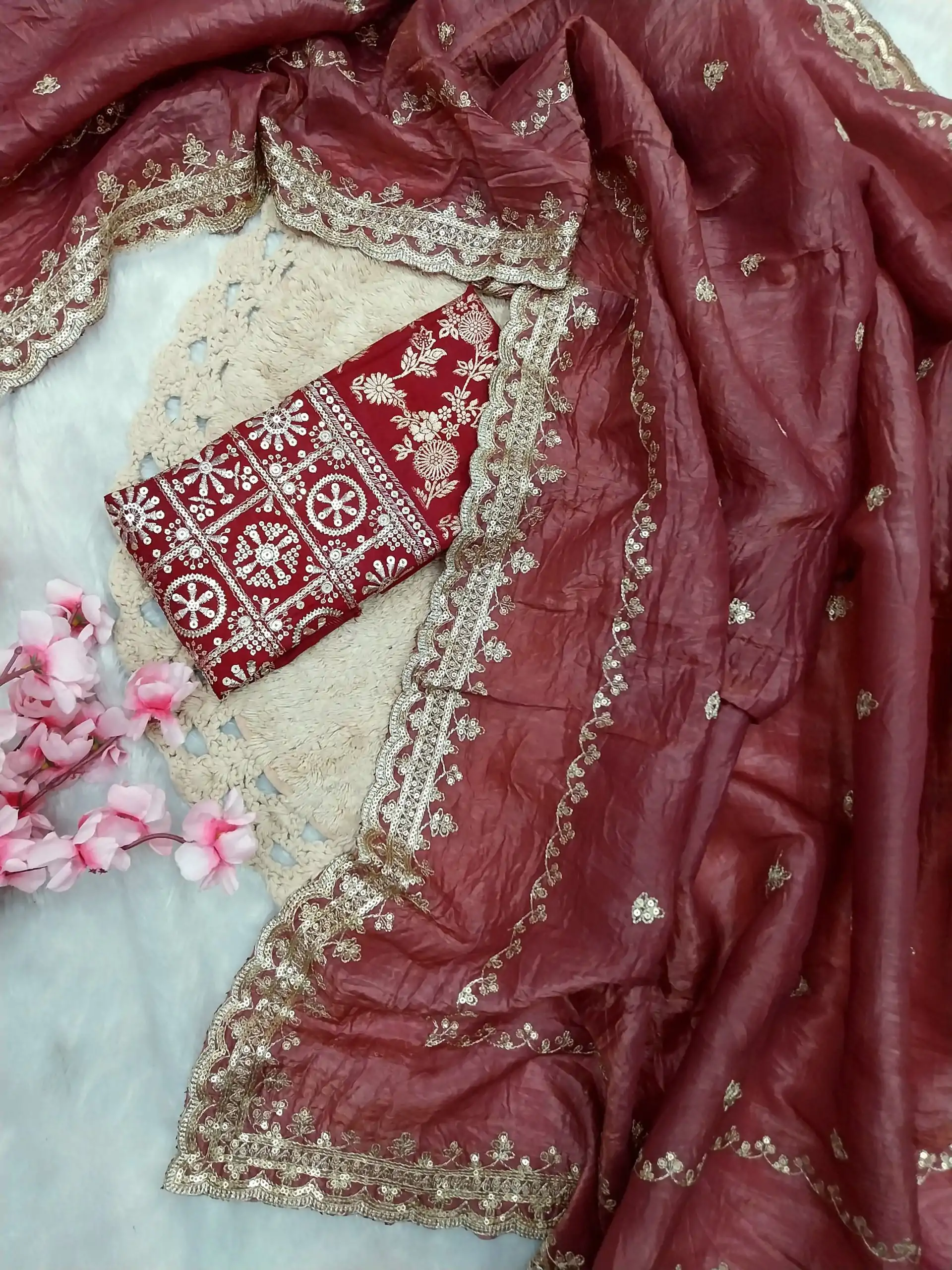 SSS 403 Red Color Georgette Work Embroidery Work Saree Casual, Party Wear, Wedding, Events Etc.4-6 Working Days@ 2499/- only | Embroidered Sarees, Bollywood Sarees, Creative Sarees, Designer Sarees, Ethnic Saree, Modern Digital sarees, Party Wear Sarees, Sarees