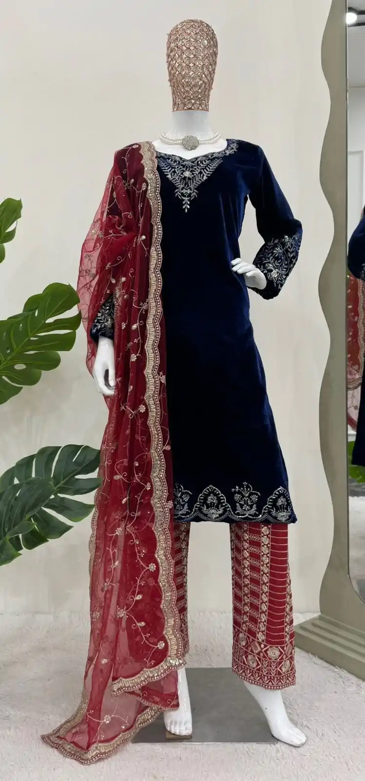 RTC 5777 Navy Blue Color Viscos velvet Thread With Sequnce Salwar Suit Casual, Wedding, Party, Festive, Events Etc.4-6 Working Days@2149/-only | Casual Suits, Jump Suits, Creative suits, Designer Suits, Palazzo Suits, Party Wear Suits, Patiala Suits, Salwar suit, Straight Suits