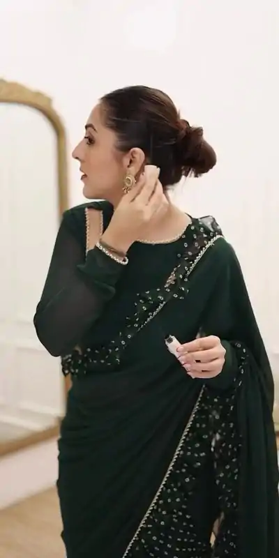  KD 520 Black Color Faux Georgette Digital Print With Ruffle And Fancy Lace Saree , Wedding, Festive, Events . Expected Delivery  4-6 Working Days @2299/-                                                                                                                                                               | Embroidered Sarees, Bollywood Sarees, Creative Sarees, Designer Sarees, Ethnic Saree, Modern Digital sarees, Party Wear Sarees, Sarees