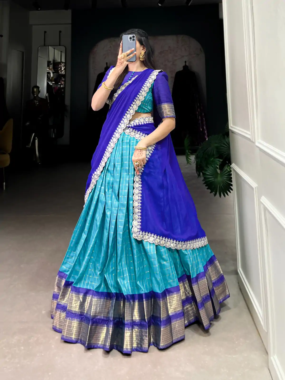 LNB 2010 Blue Color Zari Chex With Zari Weaving Work Lehenga Choli Wedding, Party, Festive, Events Etc. Delivery 4-6 Working Days Rs 2149 | Creative Lehenga, Bollywood Lehenga, Designer Lehenga, Embroidered Lehenga, Lehenga, Party Wear Lehenga