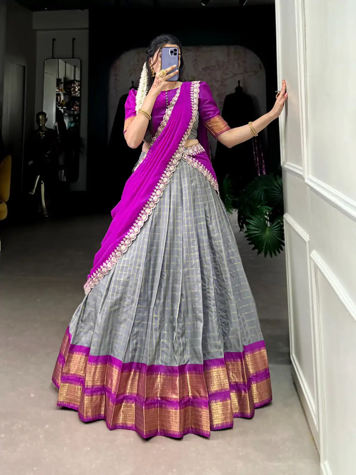 LNB 2010 Grey Color Zari Chex With Zari Weaving Work Lehenga Choli Wedding, Party, Festive, Events Etc. Delivery 4-6 Working Days Rs 2149 | Creative Lehenga, Bollywood Lehenga, Designer Lehenga, Embroidered Lehenga, Lehenga, Party Wear Lehenga