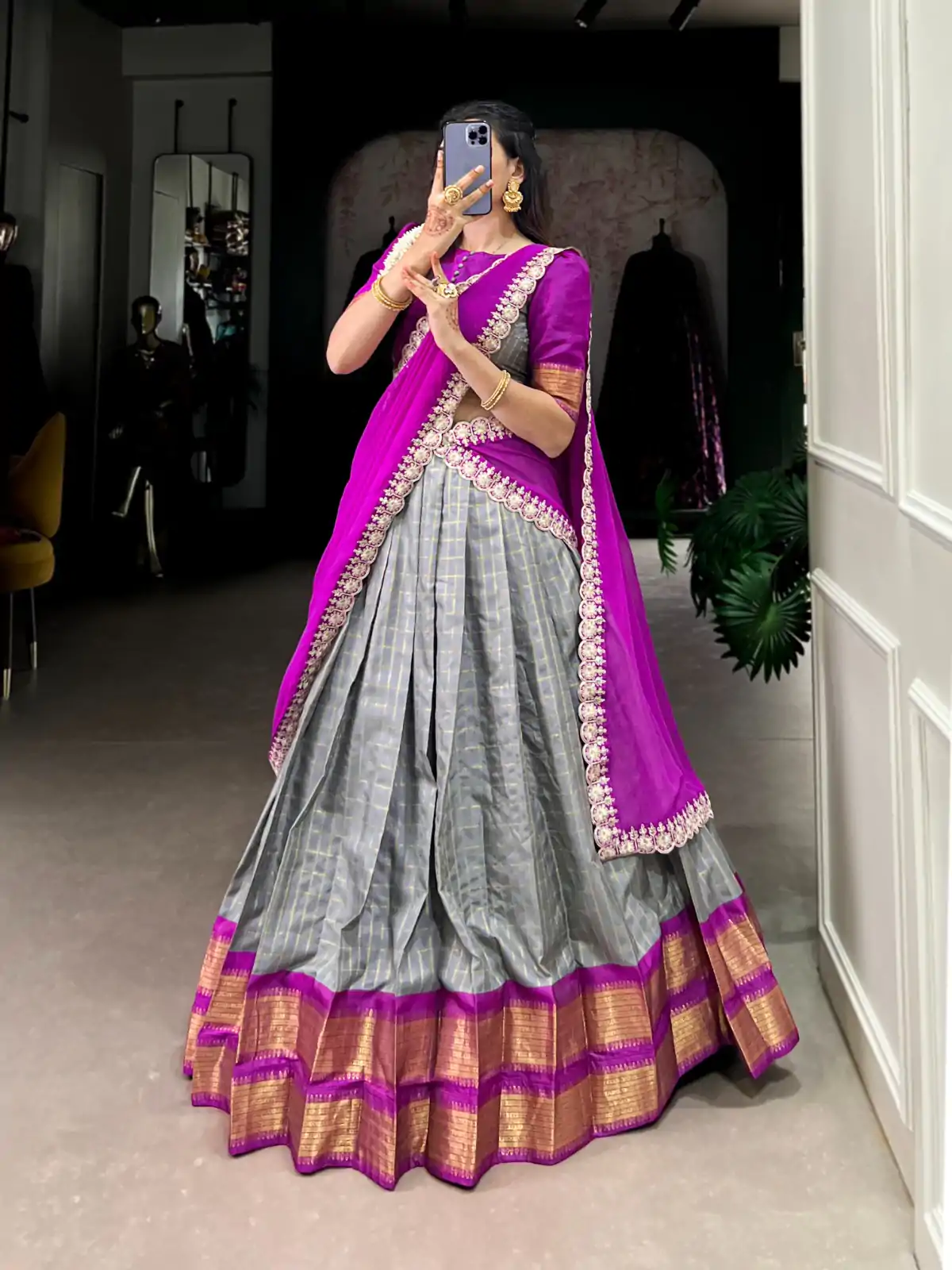 LNB 2010 Grey Color Zari Chex With Zari Weaving Work Lehenga Choli Wedding, Party, Festive, Events Etc. Delivery 4-6 Working Days Rs 2149 | Creative Lehenga, Bollywood Lehenga, Designer Lehenga, Embroidered Lehenga, Lehenga, Party Wear Lehenga