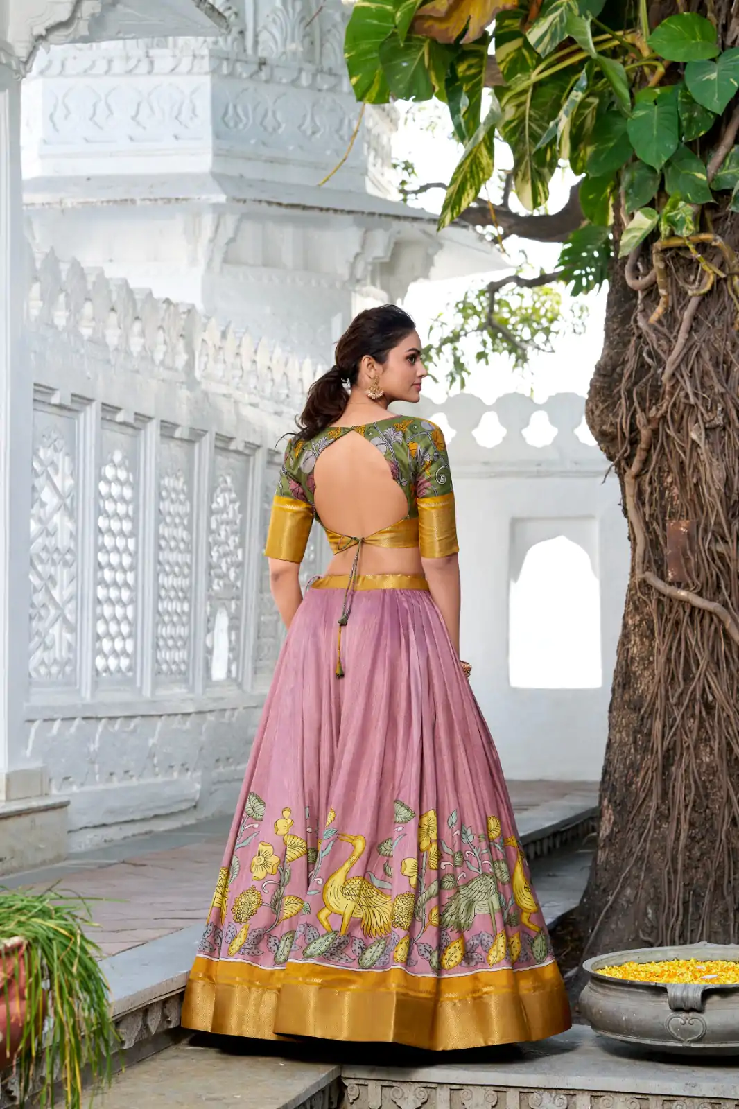 LNB 1234 Yellow Color Dola Silk Kalamkari Print Zari Border Lehenga Choli  Wedding, Party, Festive, Events Etc. Delivery 4-6 Working Days Rs 2149 | Creative Lehenga, Bollywood Lehenga, Designer Lehenga, Embroidered Lehenga, Lehenga, Party Wear Lehenga