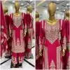 SRK 5237 Red Color Chinnon Silk With Embroidery Coding Dori-Sequence Work Salwar Suit , Wedding, Party, Festive, Events Etc.4-6 Working Days@ 2399/- | Casual Suits, Jump Suits, Creative suits, Designer Suits, Palazzo Suits, Party Wear Suits, Patiala Suits, Salwar suit, Straight Suits