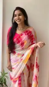 AC Chex Pink Color Viscose Georgette Shibori Hand Dyeing Jari Work Saree Casual, Wedding, Festive, Events . Expected Delivery  4-6 Working Days @1849/- only                                                                  | Embroidered Sarees, Bollywood Sarees, Creative Sarees, Designer Sarees, Ethnic Saree, Modern Digital sarees, Party Wear Sarees, Sarees