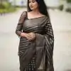 KP 5084 Black Color Soft Lichi Silk Jacquard Work On All Over Saree Casual, Wedding, Festive, Events . Expected Delivery  4-6 Working Days @1399/- only                                                                                                                                             | Embroidered Sarees, Bollywood Sarees, Creative Sarees, Designer Sarees, Ethnic Saree, Modern Digital sarees, Party Wear Sarees, Sarees