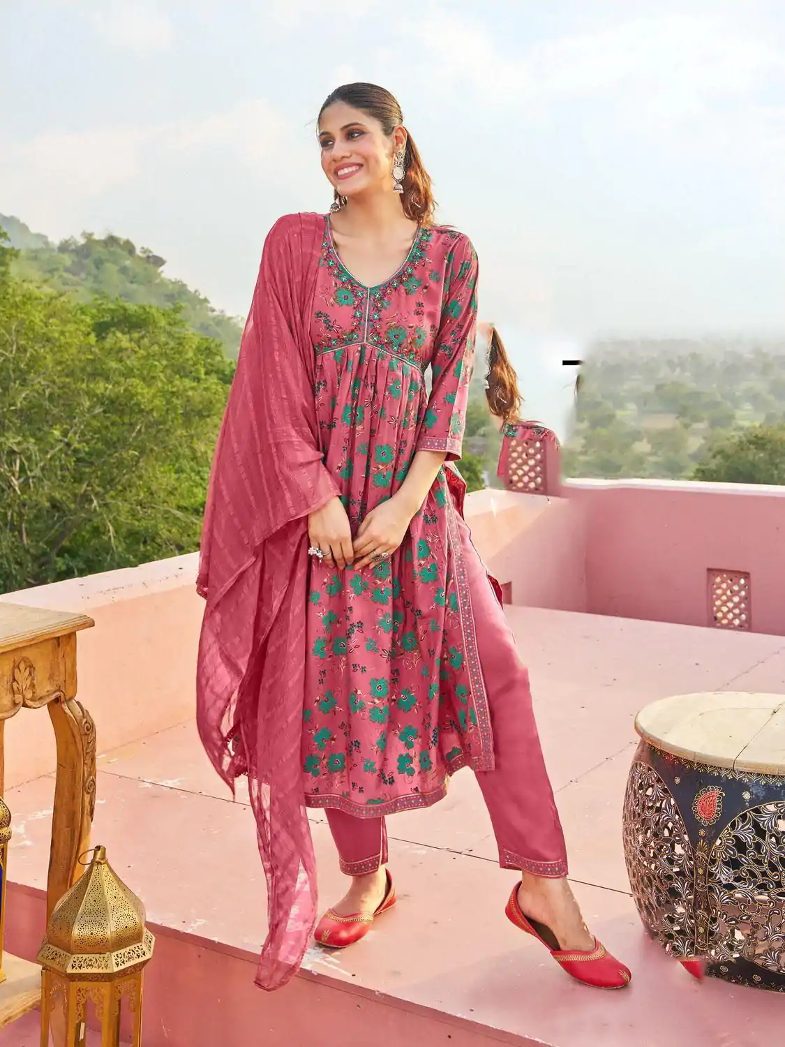  NILI Aliaa NX Gajari Color Rayon Alia Cut With Embroidery Work Kurti Casual, Wedding, Party, Festive, Events Etc. 4-6 Working Days @1699/- | Bollywood Kurti, Creative Kurtis, Designer Kurti, Kurti, Party Wear Kurti, Selfie Kurti