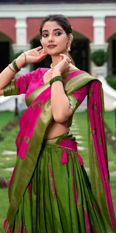  LNB1228 Pink Color Dole Silk Shikora Print Zari Border Lehenga Choli Wedding, Party, Festive, Events Etc. Delivery 4-6 Working Days Rs 2149 | Creative Lehenga, Bollywood Lehenga, Designer Lehenga, Embroidered Lehenga, Lehenga, Party Wear Lehenga