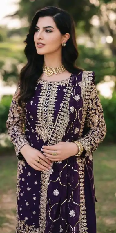 SRK 5238 Violet Color Faux Georgette With Embroidery Sequence With Beads Work Salwar Suit , Wedding, Party, Festive, Events Etc.4-6 Working Days@ 2399/-only | Casual Suits, Jump Suits, Creative suits, Designer Suits, Palazzo Suits, Party Wear Suits, Patiala Suits, Salwar suit, Straight Suits