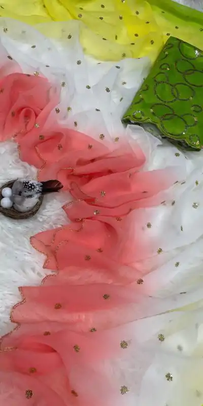 MS 470 Peach Color Georgette With Sequence Worked Butti Saree Casual, Wedding, Festive, Events . Expected Delivery  4-6 Working Days @1699/- only                                                                                                                                                                                  | Embroidered Sarees, Bollywood Sarees, Creative Sarees, Designer Sarees, Ethnic Saree, Modern Digital sarees, Party Wear Sarees, Sarees