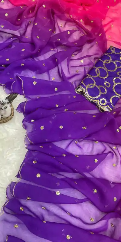 MS 470 Purple color Georgette With Sequence Worked Butti Saree Casual, Wedding, Festive, Events . Expected Delivery  4-6 Working Days @1699/- only                                                                                                                                                                                  | Embroidered Sarees, Bollywood Sarees, Creative Sarees, Designer Sarees, Ethnic Saree, Modern Digital sarees, Party Wear Sarees, Sarees