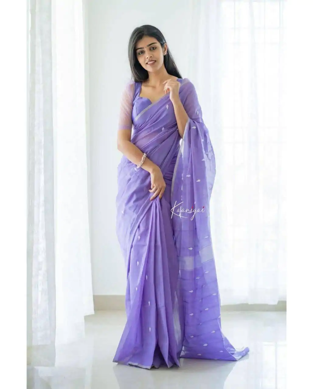 KP 5063 Purple Color Soft Lilan Cotton Rich Pallu & Jacquard Work Saree Casual, Wedding, Festive, Events . Expected Delivery  4-6 Working Days @1349/- only                                                                                                                                             | Embroidered Sarees, Bollywood Sarees, Creative Sarees, Designer Sarees, Ethnic Saree, Modern Digital sarees, Party Wear Sarees, Sarees