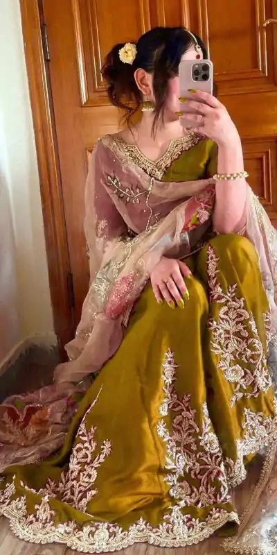 LG 1872 Yellow Color Chinnon Silk With Embroidery Work Sharara Suit Wedding, Party, Festive, Events Etc.  Expected Delivery 4-6 Working Days @2049/- | Casual Suits, Jump Suits, Creative suits, Designer Suits, Palazzo Suits, Party Wear Suits, Patiala Suits, Salwar suit, Straight Suits