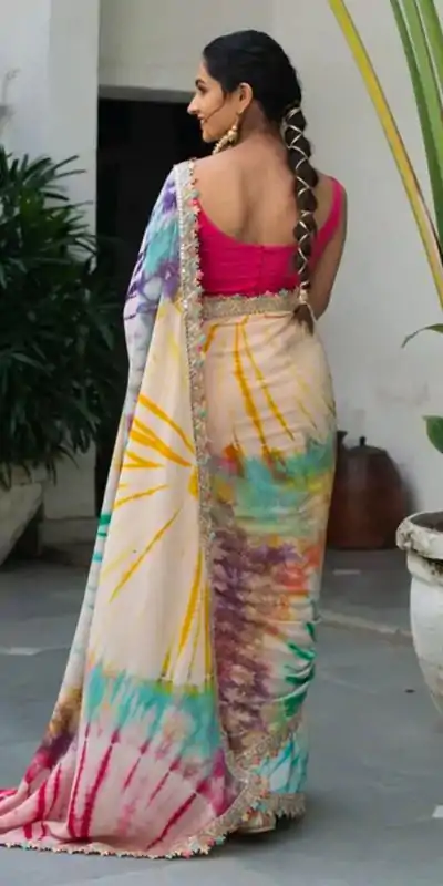 MS 459 Multi color Chinon fabric Embroidery Coding Sequins Lace Saree Casual, Wedding, Festive, Events . Expected Delivery  4-6 Working Days @1649/- only | Embroidered Sarees, Bollywood Sarees, Creative Sarees, Designer Sarees, Ethnic Saree, Modern Digital sarees, Party Wear Sarees, Sarees