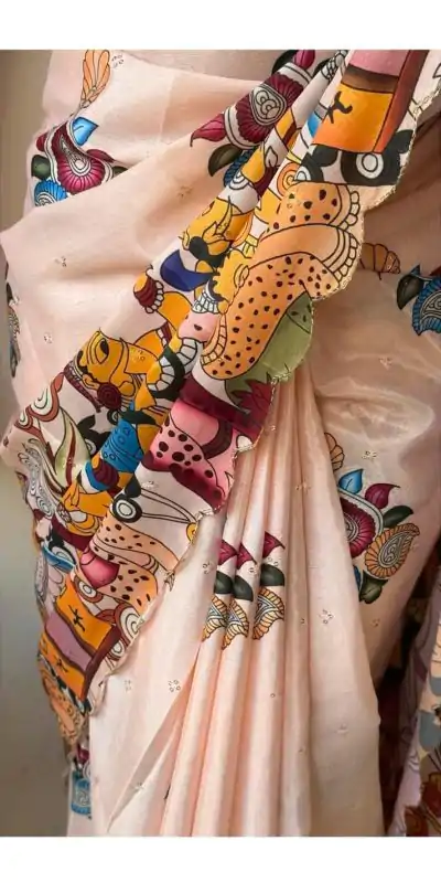 MS 463 Cream Color Chinon Digital Printed Embroidery Butti Work Saree Casual, Wedding, Festive, Events . Expected Delivery  4-6 Working Days @1649/- only                                                                                                                                                     | Embroidered Sarees, Bollywood Sarees, Creative Sarees, Designer Sarees, Ethnic Saree, Modern Digital sarees, Party Wear Sarees, Sarees