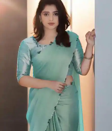 AC Lady Sky Blue Color Rangoli Silk Handwork And Cutwork With Pearl Saree Casual, Wedding, Festive, Events . Expected Delivery  4-6 Working Days @1899/- only                                                                                                                                             | Embroidered Sarees, Bollywood Sarees, Creative Sarees, Designer Sarees, Ethnic Saree, Modern Digital sarees, Party Wear Sarees, Sarees