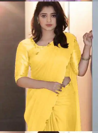 AC Lady Yellow Color Rangoli Silk Handwork And Cutwork With Pearl Saree Casual, Wedding, Festive, Events . Expected Delivery  4-6 Working Days @1899/- only                                                                                                                                             | Embroidered Sarees, Bollywood Sarees, Creative Sarees, Designer Sarees, Ethnic Saree, Modern Digital sarees, Party Wear Sarees, Sarees