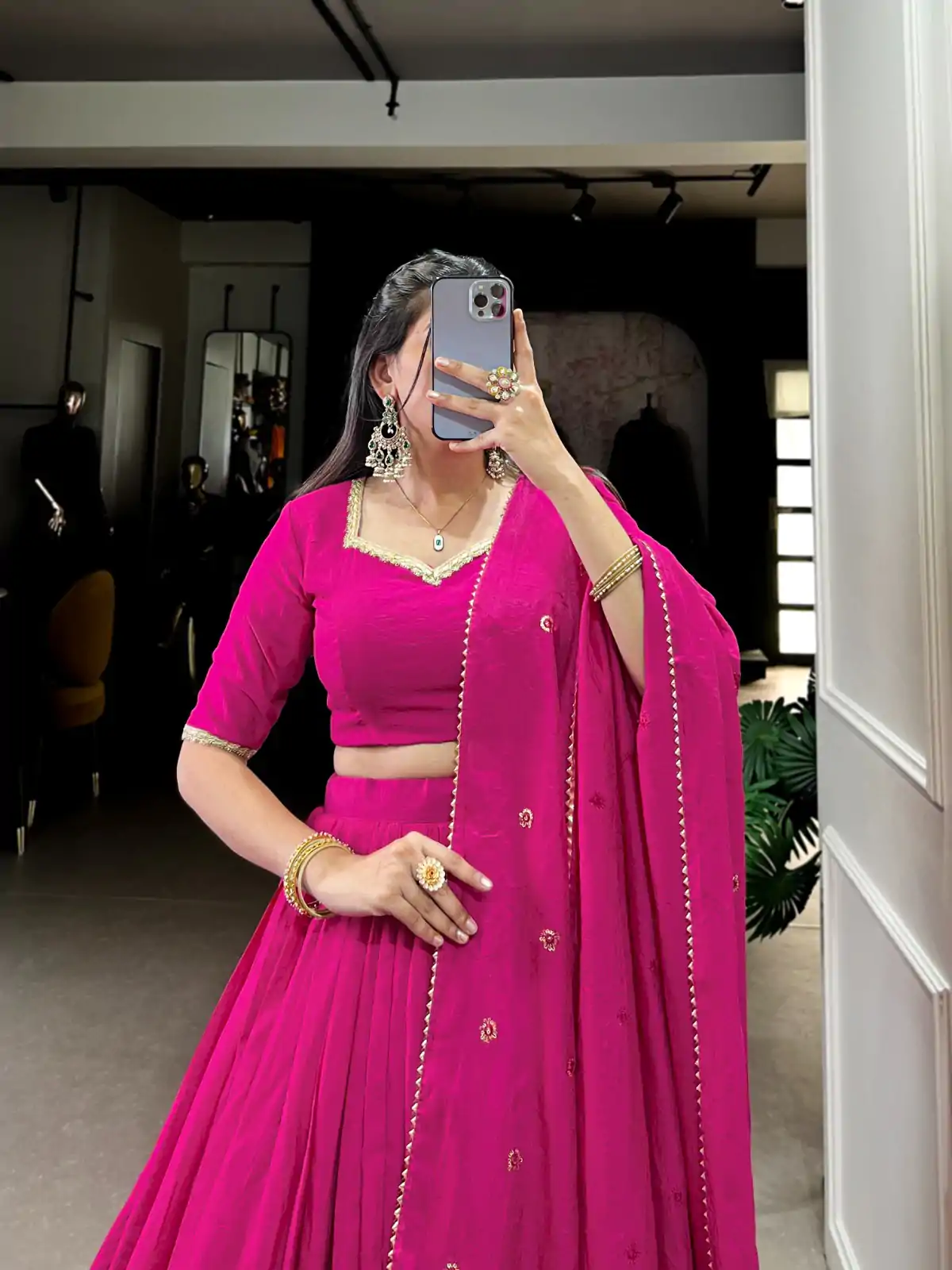 LNB 1906 Pink Color Pure Chanderi Plain With Zari Weaving Work Border Lehenga Choli Wedding, Party, Festive, Events Etc. Delivery 4-6 Working Days Rs 1999 | Creative Lehenga, Bollywood Lehenga, Designer Lehenga, Embroidered Lehenga, Lehenga, Party Wear Lehenga