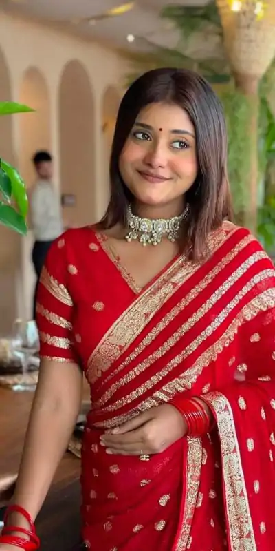 MS Pani Red Color Viscose Georgette With Pure Jacquard Zari Saree Casual, Wedding, Festive, Events . Expected Delivery  4-6 Working Days @1599/- only | Embroidered Sarees, Bollywood Sarees, Creative Sarees, Designer Sarees, Ethnic Saree, Modern Digital sarees, Party Wear Sarees, Sarees