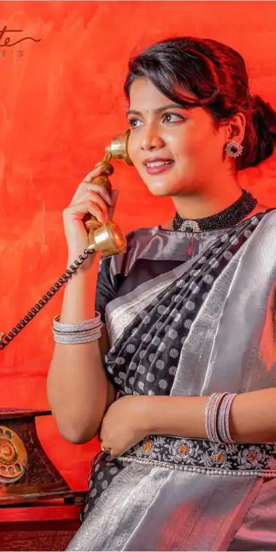 KP 3015 black Color Soft Litchi Silk Jacquard Work Sequence Saree Casual, Wedding, Festive, Events . Expected Delivery  4-6 Working Days @1449/- only | Embroidered Sarees, Bollywood Sarees, Creative Sarees, Designer Sarees, Ethnic Saree, Modern Digital sarees, Party Wear Sarees, Sarees