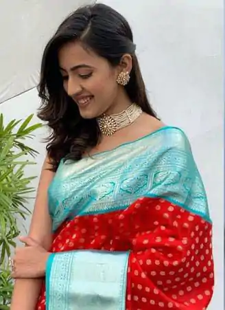 KP 3015 Red Color Soft Litchi Silk Jacquard Work Sequence Saree Casual, Wedding, Festive, Events . Expected Delivery  4-6 Working Days @1449/- only | Embroidered Sarees, Bollywood Sarees, Creative Sarees, Designer Sarees, Ethnic Saree, Modern Digital sarees, Party Wear Sarees, Sarees