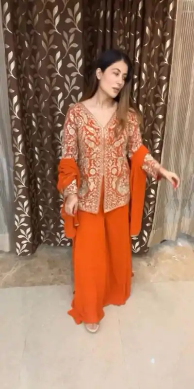 LG 1918 Orange Color Chinon With Embroidery Sequence Work Salwar Suit Casual, Wedding, Party, Festive, Events Etc.4-6 Working Days@ 2299/-only | Casual Suits, Jump Suits, Creative suits, Designer Suits, Palazzo Suits, Party Wear Suits, Patiala Suits, Salwar suit, Straight Suits