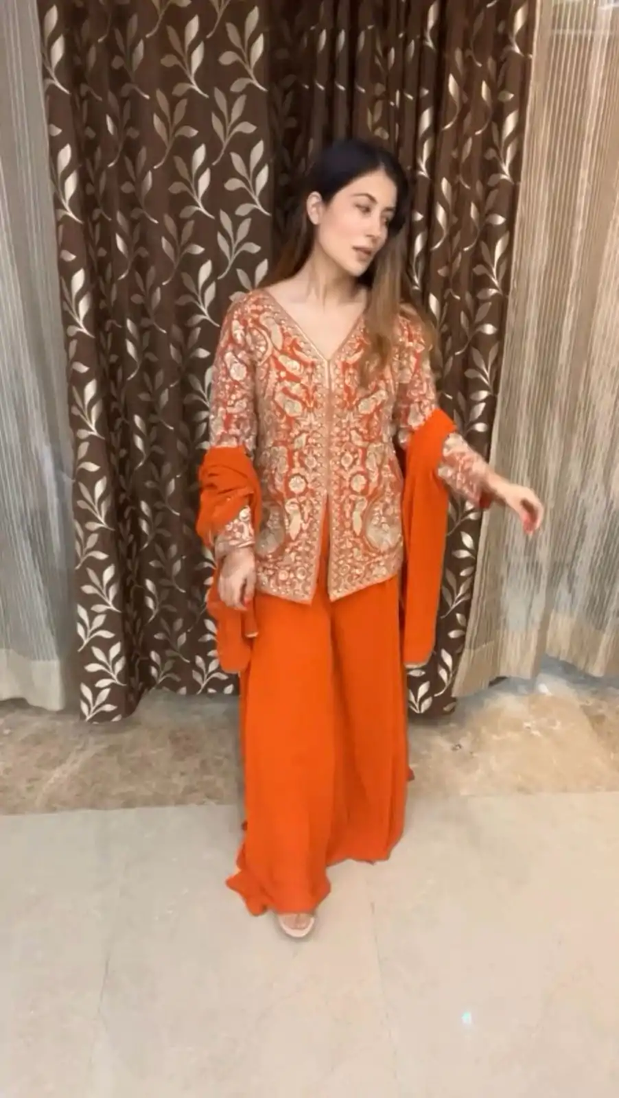 LG 1918 Orange Color Chinon With Embroidery Sequence Work Salwar Suit Casual, Wedding, Party, Festive, Events Etc.4-6 Working Days@ 2299/-only | Casual Suits, Jump Suits, Creative suits, Designer Suits, Palazzo Suits, Party Wear Suits, Patiala Suits, Salwar suit, Straight Suits