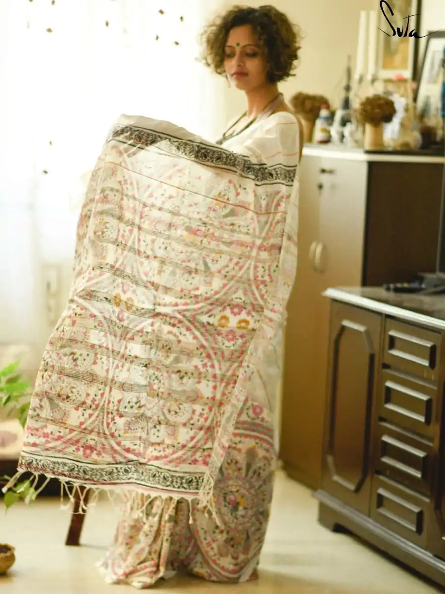 KT 197 White Color S Heavy Dola Silk Digital Print Saree Casual, Wedding, Festive, Events . Expected Delivery  4-6 Working Days @1449/- only                                                                                                                                             | Embroidered Sarees, Bollywood Sarees, Creative Sarees, Designer Sarees, Ethnic Saree, Modern Digital sarees, Party Wear Sarees, Sarees