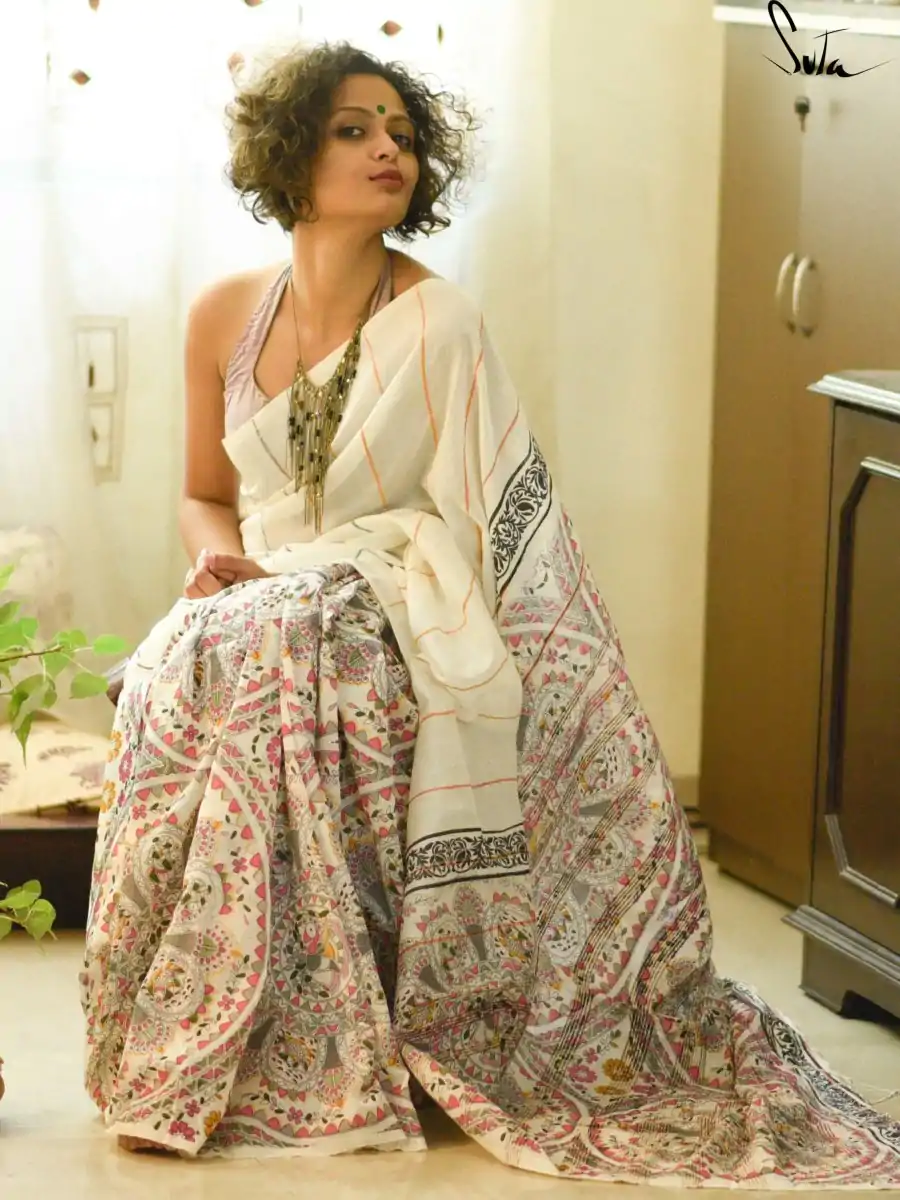 KT 197 White Color S Heavy Dola Silk Digital Print Saree Casual, Wedding, Festive, Events . Expected Delivery  4-6 Working Days @1449/- only                                                                                                                                             | Embroidered Sarees, Bollywood Sarees, Creative Sarees, Designer Sarees, Ethnic Saree, Modern Digital sarees, Party Wear Sarees, Sarees