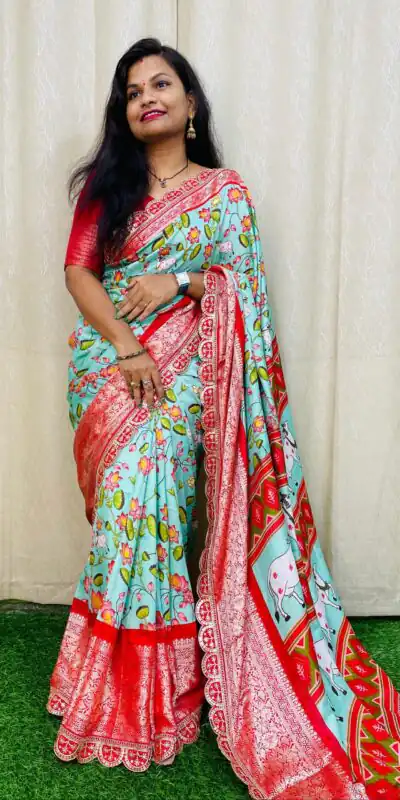 MS 466 Sky Blue Color Dola Silk Saree With Zari Weaving Border Saree Casual, Wedding, Festive, Events . Expected Delivery  4-6 Working Days @1649/- only | Creative Sarees, Embroidered Sarees, Bollywood Sarees, Designer Sarees, Ethnic Saree, Modern Digital sarees, Party Wear Sarees, Sarees