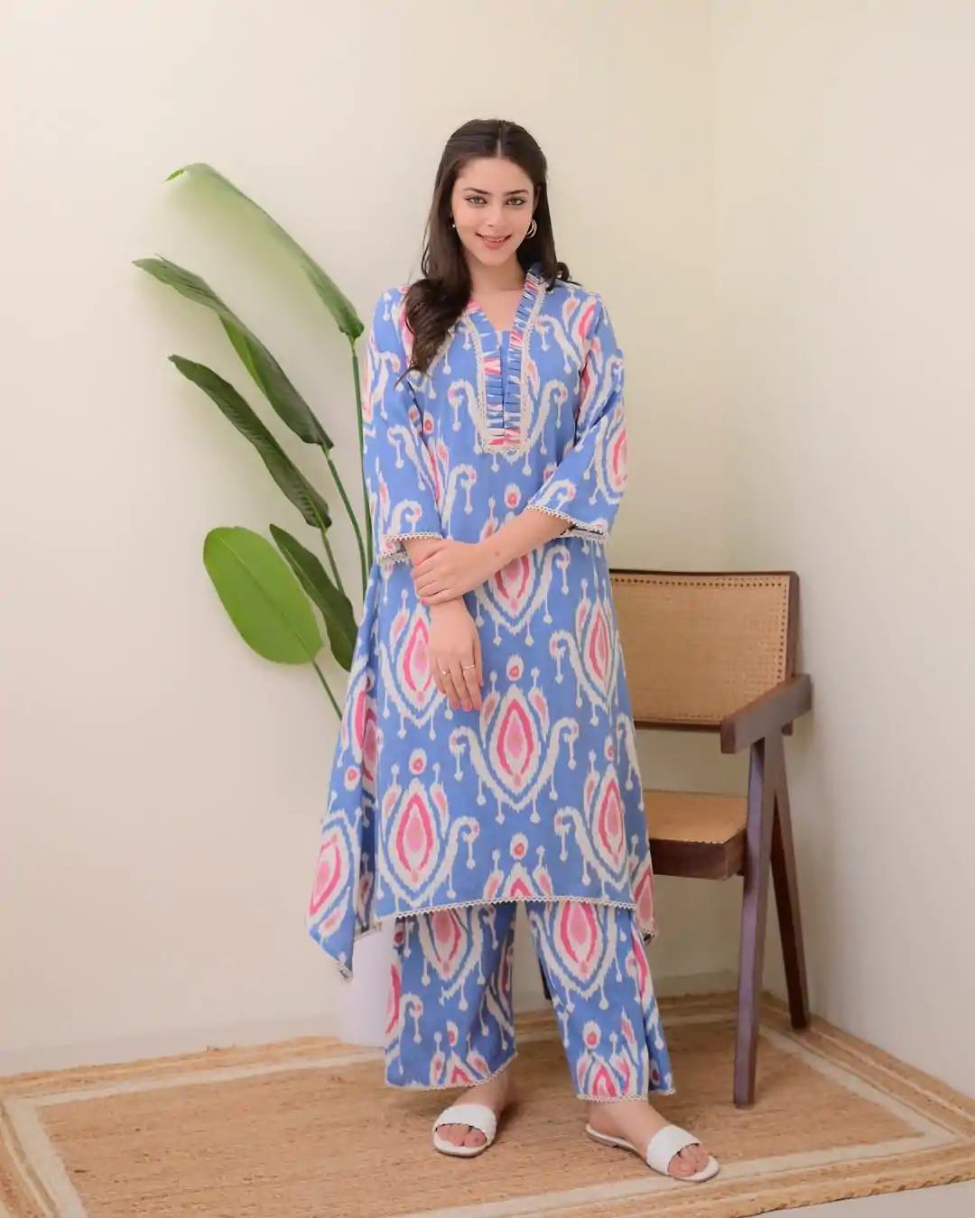 MF 752 Blue Color Rayon Wood With Print Salwar Suit Casual, Wedding, Party, Festive, Events Etc.4-6 Working Days@ 1549/-only | Casual Suits, Jump Suits, Creative suits, Designer Suits, Palazzo Suits, Party Wear Suits, Patiala Suits, Salwar suit, Straight Suits
