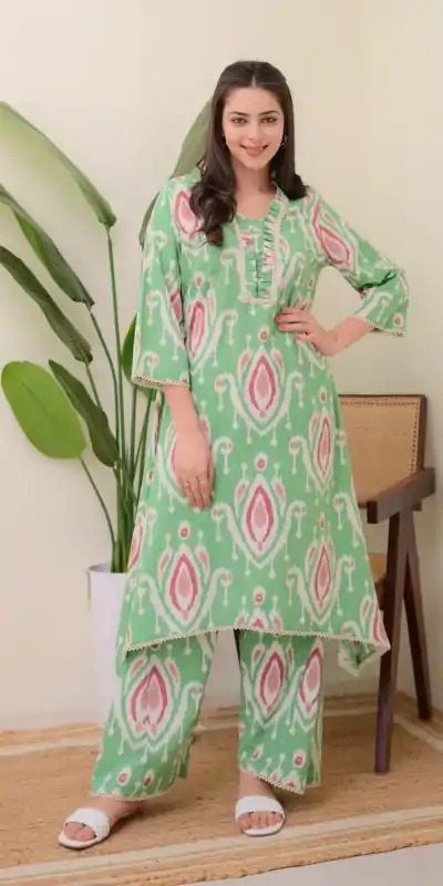 MF 752 Green Color Rayon Wood With Print Salwar Suit Casual, Wedding, Party, Festive, Events Etc.4-6 Working Days@ 1549/-only | Casual Suits, Jump Suits, Creative suits, Designer Suits, Palazzo Suits, Party Wear Suits, Patiala Suits, Salwar suit, Straight Suits