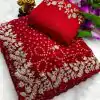 DS Bandhni Red Color Georgette Bandhni Print With Sober Pita Work Embroidery Saree , Wedding, Festive, Events . Expected Delivery  4-6 Working Days @1849/-                                                                                                                                         | Embroidered Sarees, Bollywood Sarees, Creative Sarees, Designer Sarees, Ethnic Saree, Modern Digital sarees, Party Wear Sarees, Sarees
