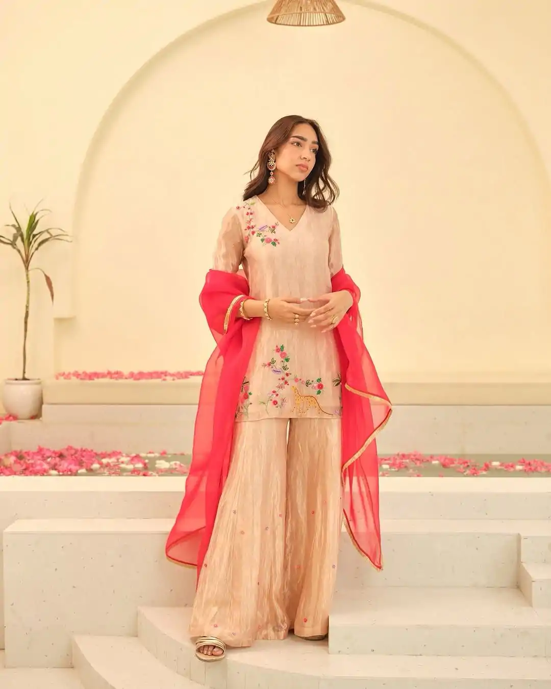 BE 326 Creamy Color Fendi With Embroidery Work Salwar SuitCasual, Wedding, Party, Festive, Events Etc.4-6 Working Days@ 1999/-only | Casual Suits, Jump Suits, Creative suits, Designer Suits, Palazzo Suits, Party Wear Suits, Patiala Suits, Salwar suit, Straight Suits
