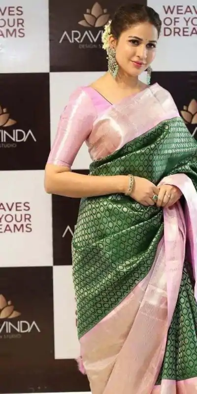  KP 4097 Green Color Soft Litchi Silk Jacquard Work On All Over Saree Casual, Wedding, Festive, Events . Expected Delivery  4-6 Working Days @1449/- only                                                                                                                                                                              | Embroidered Sarees, Bollywood Sarees, Creative Sarees, Designer Sarees, Ethnic Saree, Modern Digital sarees, Party Wear Sarees, Sarees