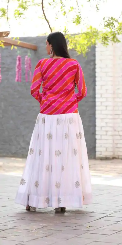 Ram 090 White Color Chinon Cording 3mm Sequence Embroidery Work Anarkali Gown Wedding Party, Festive, Events Etc.4-6 Working Days@1949/- only | Bollywood Gowns, Creative Gowns, Designer Gowns, Embroidered Gowns, Gowns, Party Wear Gowns, Straight Suits