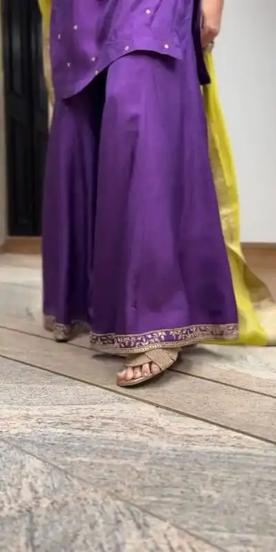 ZSR 3109 Purple Chinnon Silk With 5mm Embroidery Sequence Work Salwar Suit Casual, Wedding, Party, Festive, Events Etc.4-6 Working Days@ 1999/-only | Casual Suits, Jump Suits, Creative suits, Designer Suits, Palazzo Suits, Party Wear Suits, Patiala Suits, Salwar suit, Straight Suits