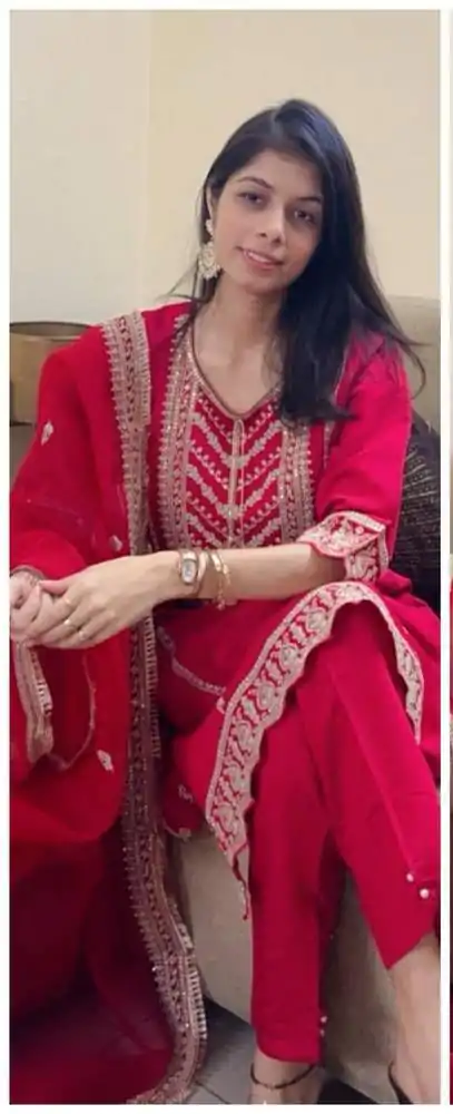  LG 1921 Red Chinnon Cording Sequences Embroidery Work Salwar Suit Casual, Wedding, Party, Festive, Events Etc.4-6 Working Days@ 2099/-only | Casual Suits, Jump Suits, Creative suits, Designer Suits, Palazzo Suits, Party Wear Suits, Patiala Suits, Salwar suit, Straight Suits