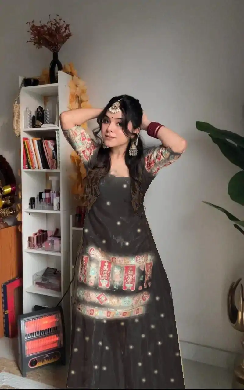 VLM 242 Black Chinnon Silk Embroidery Work Salwar Suit Casual, Wedding, Party, Festive, Events Etc.4-6 Working Days@ 2099/-only | Casual Suits, Jump Suits, Creative suits, Designer Suits, Palazzo Suits, Party Wear Suits, Patiala Suits, Salwar suit, Straight Suits