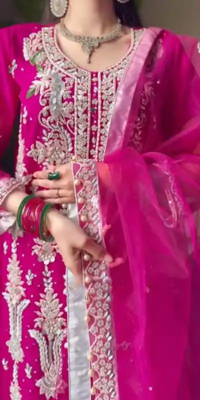  LG 1919 Pink Color Fox Georgette With Sequence Embroidery Work Pari Lace Salwar Suit , Wedding, Party, Festive, Events Etc.4-6 Working Days@ 1999/-only | Casual Suits, Jump Suits, Creative suits, Designer Suits, Palazzo Suits, Party Wear Suits, Patiala Suits, Salwar suit, Straight Suits