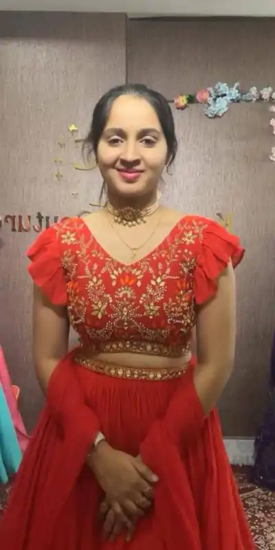 PC 333 Red Color Fox Georgette Embroidery Thread Work With Hand Pasting Mirror Lehenga Choli Wedding, Party, Festive, Events Delivery 4-6 Working Days @2129 | Creative Lehenga, Bollywood Lehenga, Designer Lehenga, Embroidered Lehenga, Lehenga, Party Wear Lehenga