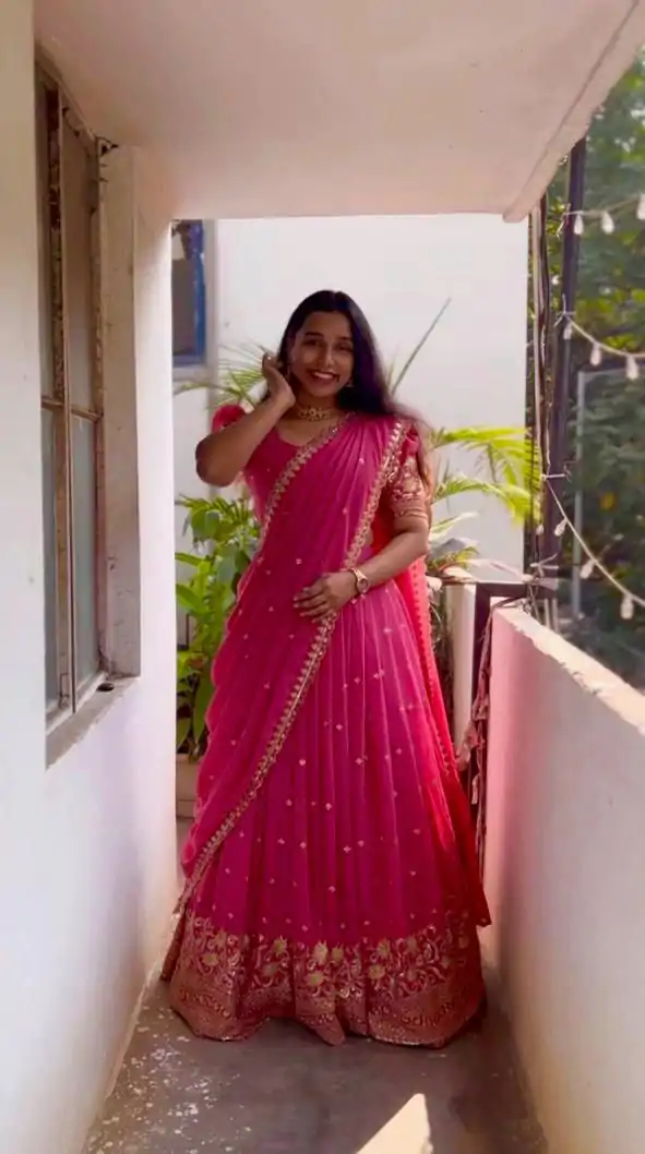 RC 269 Red Color Georgette Embroidery And Sequins Work Lehenga Choli Wedding, Party, Festive, Events Etc. Delivery 4-6 Working Days Rs 1999 | Creative Lehenga, Bollywood Lehenga, Designer Lehenga, Embroidered Lehenga, Lehenga, Party Wear Lehenga