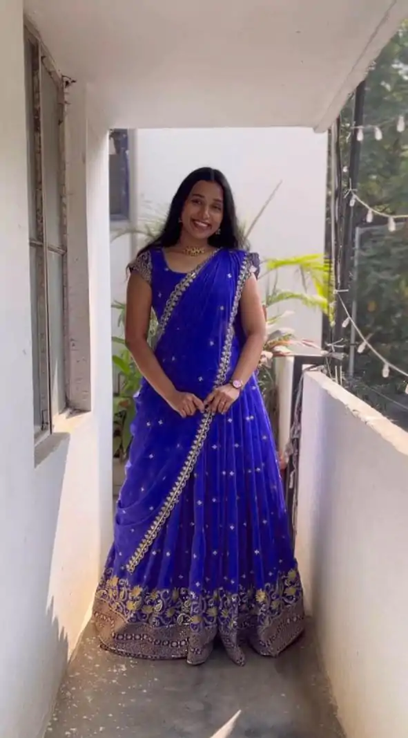 RC 269 Royal Blue Color Georgette Embroidery And Sequins Work Lehenga Choli Wedding, Party, Festive, Events Etc. Delivery 4-6 Working Days Rs 1999 | Creative Lehenga, Bollywood Lehenga, Designer Lehenga, Embroidered Lehenga, Lehenga, Party Wear Lehenga