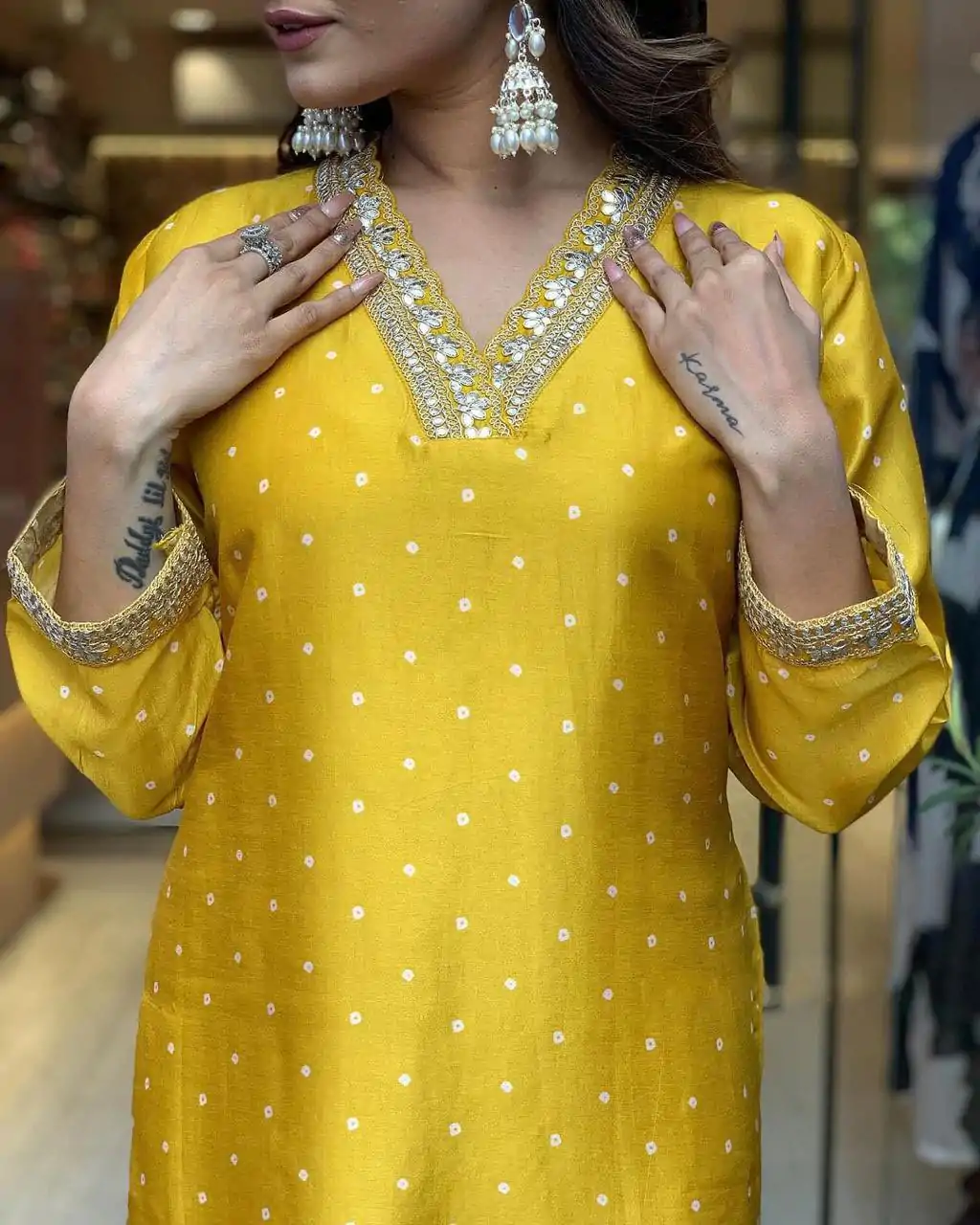 MF 746 Yellow Color Chinon Silk Wide Digital Print Coding Work Lace Salwar Suit Casual, Wedding, Party, Festive, Events Etc.4-6 Working Days@ 1699/-only | Casual Suits, Jump Suits, Creative suits, Designer Suits, Palazzo Suits, Party Wear Suits, Patiala Suits, Salwar suit, Straight Suits