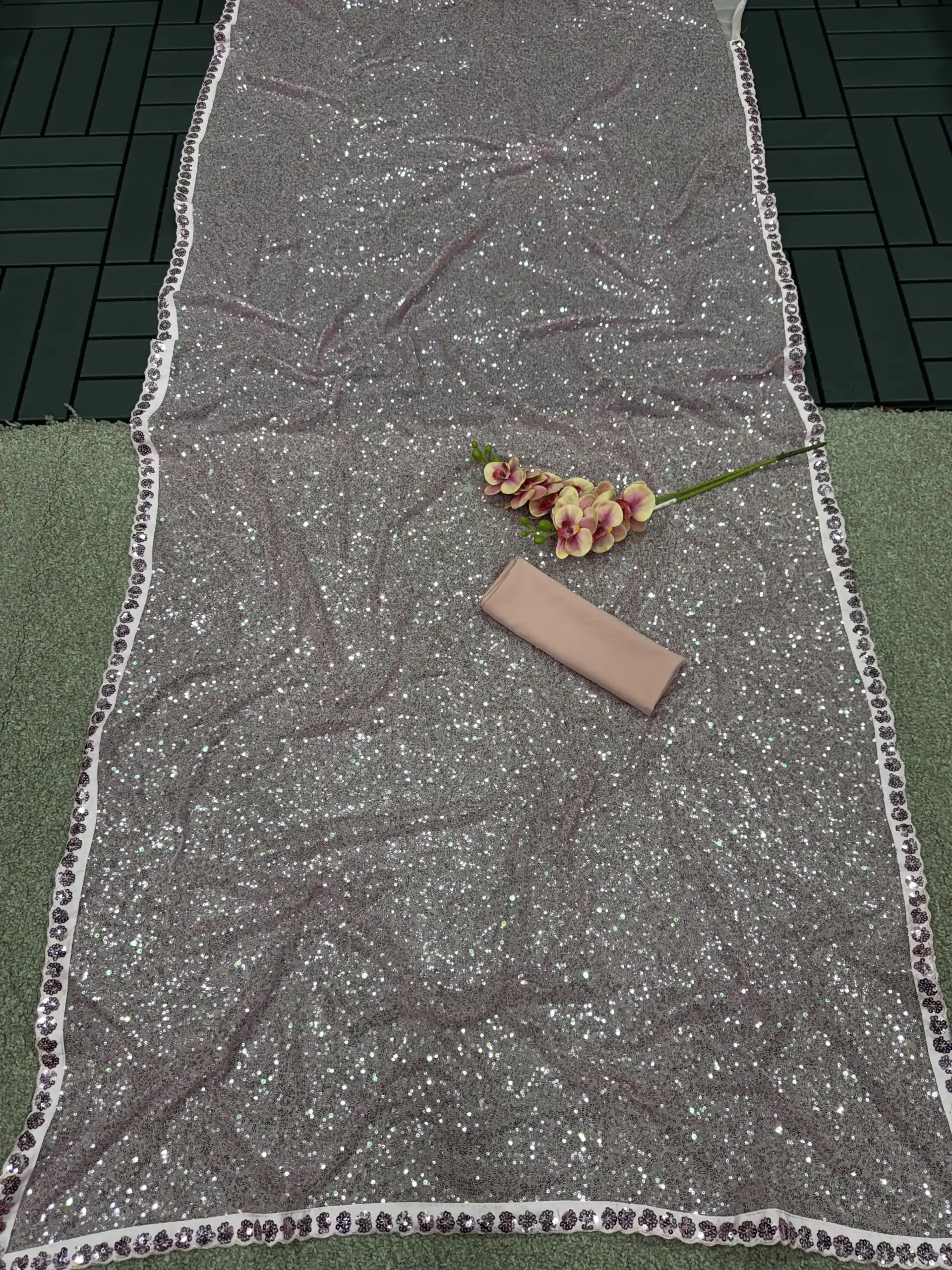 DF 3449 Grey Color Faux Georgette With 5mm 3mm Khichdi Sequence Embroidery Saree, Wedding, Festive, Events. Expected Delivery  4-6 Working Days @1899/ | Embroidered Sarees, Bollywood Sarees, Creative Sarees, Designer Sarees, Ethnic Saree, Modern Digital sarees, Party Wear Sarees, Sarees